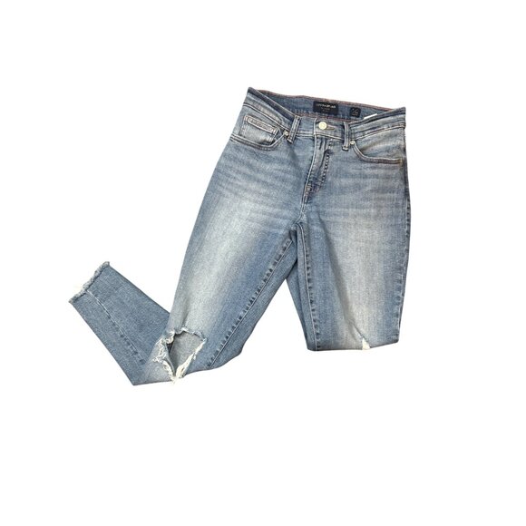Lucky Brand Mid-Rise Super Skinny Ava Distressed Jeans Size 6/28 - Picture 3 of 5